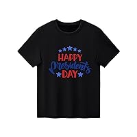 Boy Athletic T Shirt Summer Toddler Boys Girls Short Sleeve Independence Day Letter Prints T Shirt Tops Boys Tops Size 4