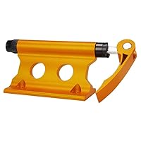 MTB Road Bicycle Front Fork Stand Holder Clamp Aluminum Alloy Quick Release Car Roof Rack Bike Carrier Frame Fixing Clip(Golden)
