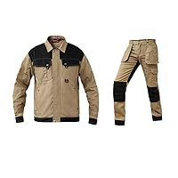 Working Jacket Men Workwear Cargo Pants Work Pants Men Multi Pockets Bib Overalls Workshop Uniforms