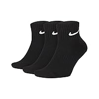 Nike 3P Everyday Cushion Quarter Socks - Black White