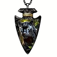 Black Panther Arrowhead Necklace