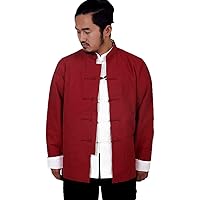 ZooBoo Men's Cotton Kung Fu Coats Tang Suit Long-sleeved Jackets