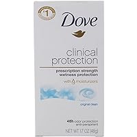 Dove Clinical Protection Antiperspirant/Deodorant, Original Clean, Stick, 1.7 Ounce (Pack of 2)