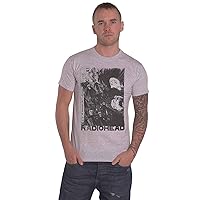 Radiohead T Shirt Scribble Band Logo Official Mens Grey