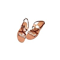 Ancient Greek Style Genuine Leather Sandals Roman Handmade Womens Slide Shoes Gladiator Spartan APOLLON Summer Flip Flops Fashion Flat Heel