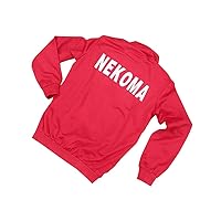 Kenma Cosplay Nekoma Jacket Costume Red Windbreaker Lightweight Front Zip