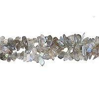 1 Strand Adabele Natural Grade A Labradorite Healing Gemstone Smooth Free Form 5-8mm Loose Stone Chip Beads 30 Inch for Jewelry Craft Making GZ1-10
