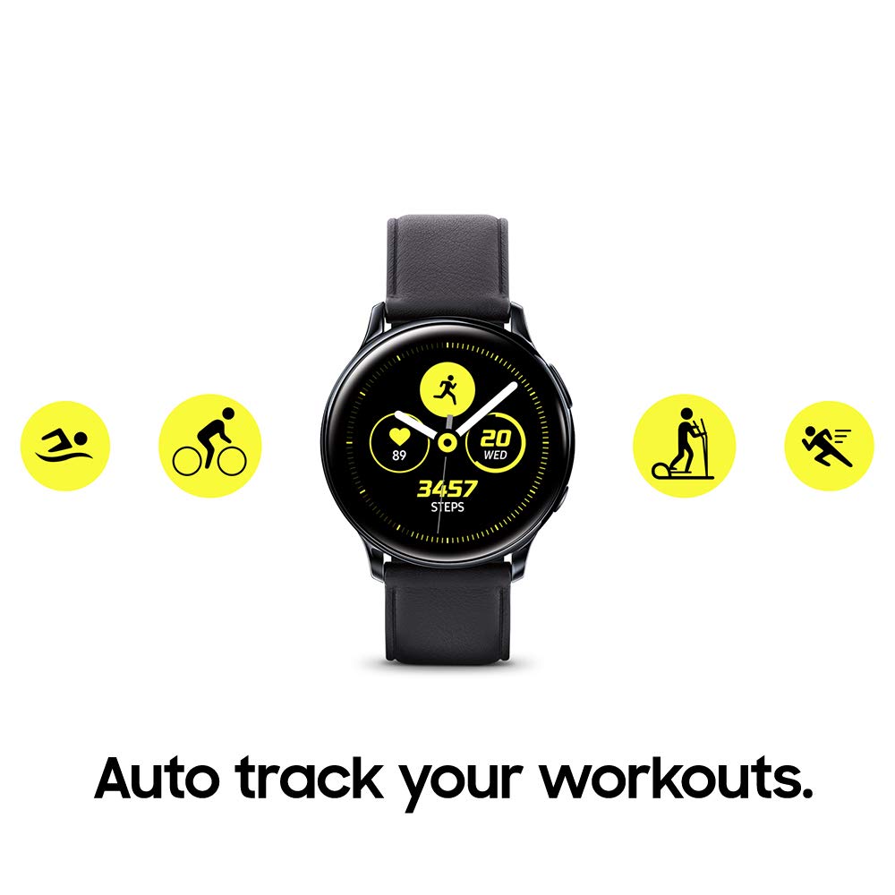 SAMSUNG Galaxy Watch Active 2 Smart Watch 44mm US Version GPS Bluetooth Advanced Health Monitoring Fitness Tracking Long-Lasting Battery, Aqua Black