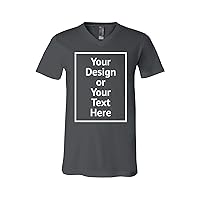Custom Shirt V-Neck Men Personalized Add Your Image T-Shirt Add Your Text Photo Front/Back Print