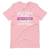 Knitting Shirt - Funny Graphic Tee - Quote Woman Denied Her Knitting - Best Gift Idea for Special Friend