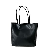 Women Solid Color Bag Large-capacity Tote Bags Shopping Shoulder Big Shopping Bag Handbags