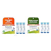 Boiron Pulsatilla and Lycopodium Clavatum 30C Homeopathic Medicine Bundle for Nasal Congestion, Cough, Bloating, and Gas Relief - 3 Count (240 Pellets)