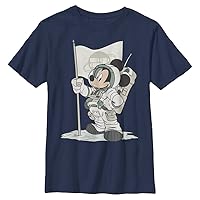 Disney Characters Astro Mickey Boy's Solid Crew Tee