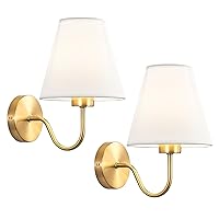 Adust Antique Brass Wall Sconces Lighting Fixture, E26 Industrial Vintage Gold Wall Light Set of 2 Pack Wall Lamp Bathroom Decor for Bedroom Living Room, Brass Finish Sconces