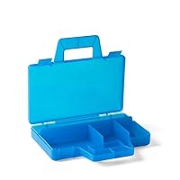 ROOM Copenhagen, Lego Sorting Box to-Go - Travel Case with Organizing Dividers - Blue