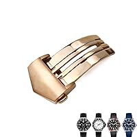 18mm 316L Stainless Steel Deployment Buckle Black Rose Gold Watch Clasp for Tag Heuer CARRERA AQUARACER for Men Bracelet