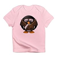 Infant T-Shirt Little Round Penguin - Airplane Jet Pilot - Petal Pink, 12 to 18 Months