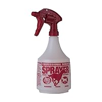 Little Giant® Professional Spray Bottle | All Purpose General Use Spray Bottle | Horse Spray Bottle | Heavy Duty Spray Bottle | 32 Ounces | Red