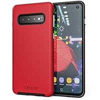 Crave Dual Guard Red Galaxy S10 Case - Shockproof, Dual Layer Protection for Samsung S10