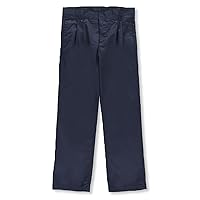 French Toast Pleated Adjustable Waist Double-Knee Pants - Navy, 10h