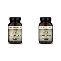 Dr. Mercola, Fermented Black Garlic Dietary Supplement, 30 Servings (60 Capsules), Supports Immune Health, Non GMO, Soy-Free, Gluten Free (Pack of 2)