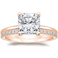 Sterling Silver 4-Prong Petite Twisted Vine Simulated 3 CT Cushion Diamond Or Moissanite Engagement Ring Promise Bridal Ring