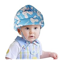 Baby Fall Protector, Head Safety Protector pad for Baby, Baby Safety Helmet, Baby Helmet for Crawling Walking Running - No Bumps and Soft Cushion (Fit for 6 to 20 Months) (SkyBlue)