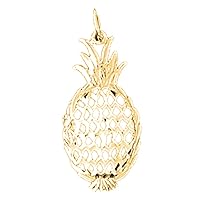 Silver Pineapple Pendant | 14K Yellow Gold-plated 925 Silver Pineapple Pendant