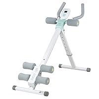 leikefitness Height Adjustable Ab Trainer Abdominal Whole Body Workout Machine Waist Cruncher Core Toner, Leg, Thighs, Buttocks Shaper with LCD Monitor AB9300