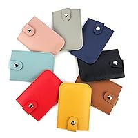Portable, Business Type, Simple and Compact, Pull-out PU Leather Wallet, Business Card and Credit Card Holder, Zero Wallet, Card Bag for Male and Female (red)