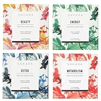 Sakara Protein Super Bar Variety Pack - Metabolism, Detox, Energy, & Beauty Clean Protein Bars, 12g Plant Based Protein, Protein Snack Bars