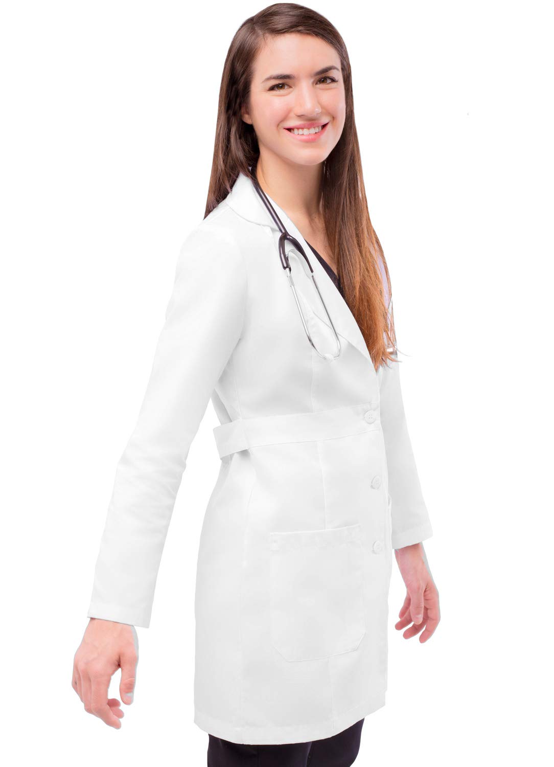 Adar Universal Lab Coats for Women - Belted 33