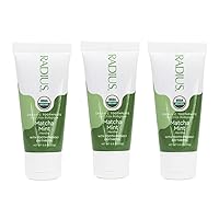 Radius USDA Organic Toothpaste Travel Trial Size 0.8 oz Non Toxic Chemical-Free Gluten-Free Designed to Improve Gum Health & Prevent Cavity - Matcha Mint - Pack of 3