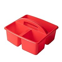 FEYLIE Portable 3 Compartments Storage Caddy with Carrying Handle Plastic Divided Basket Bin Box Multiuse Arts Crafts Caddies