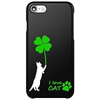 otas Compatible with 4.7 inch (iPhone 8/7) Case Hard PC Cover Black Case Cat Four Leaf Clover 888-68464