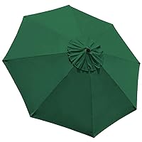 EliteShade USA 9FT Replacement Covers 8 Ribs Market Patio Umbrella Canopy Cover (CANOPY ONLY) (Forest Green-44)