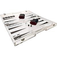 Luxe Acrylic Backgammon Set (Black/White)