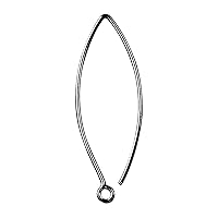 Black Rhodium Overlay 20 Gauge Marquise Shape Elegant Clean Wire Simply The Best Stylish Earwire FR-109-30MM