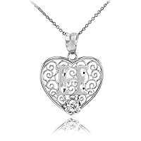 SILVER FILIGREE HEART