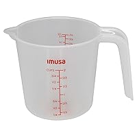 IMUSA IMU-71104 2 Cup Plastic Measuring Cup, Transparent