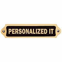 Sam Star Customized Brass Door Sign Plaques| Traditional| Easy DIY Installation Plaques| Best Home Decor Plaques| Plaques for Gents, Ladies, Office, Laundry, Restroom, Push, Pull, Parking (Custom Name Plaque)