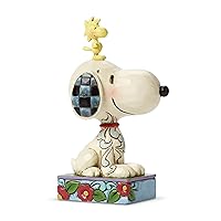 Enesco Peanuts by Jim Shore Snoopy and Woodstock My Best Friend Personality Pose Figurine- Resin Hand Painted Collectible Decorative Figurines Home Decor Sculpture Shelf Statue Collection Gift, 5 Inch