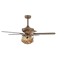 Warehouse of Tiffany Parchman 52 Inch Mid-Century Modern Ceiling Fan with Remote