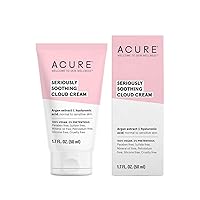 Acure Seriously Soothing Cloud Cream - Hydrating Night Cream for Normal to Dry Sensitive Skin, Facial Moisturizer for All Skin Types, Enriched with Argan Extract & Hyaluronic Acid,100% Vegan - 1.7 oz
