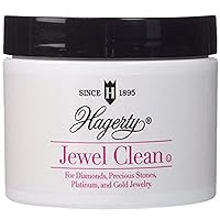 Hagerty Luxury Jewelry Cleaner Fine Jewelry - Professional Grand Jewelry Cleaner for Diamonds, Gold, Platinum, Precious Stones and More – Includes Dipping Basket and Brush, Kosher Certified, 7 Oz.