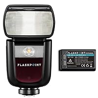 Flashpoint Zoom Li-on III R2 TTL On Camera Flash for Sony, 76ws 2.4GHz 1/8000s HSS Speedlight with Quick Manual-TTL Switch, 1.5s Recycle Time, 7.2V/2600mAh Li-Ion Battery, 450 Full-Power Flashes