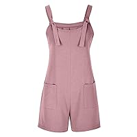 Jumpsuits for Women Casual Summer Shorts Overalls Adjustable Shoulder Loose Open Back Sleeveless Onesie