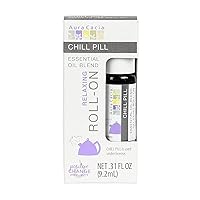 Aura Cacia Chill Pill Oil Roll-On | GC/MS Tested for Purity | 9.2 ml (0.31 fl. oz.)