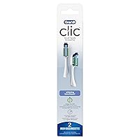 Oral-B Clic Toothbrush Whitening Replacement Brush Heads, White, 2 Count