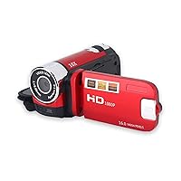 Full HD 16X Rotation High Definition Camcorder with 270 Degree Rotation Digital Camcorder Camcorder Camcorder DV (Red)